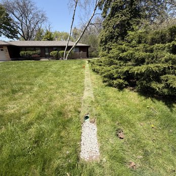 Drainage and gravel path landscaping